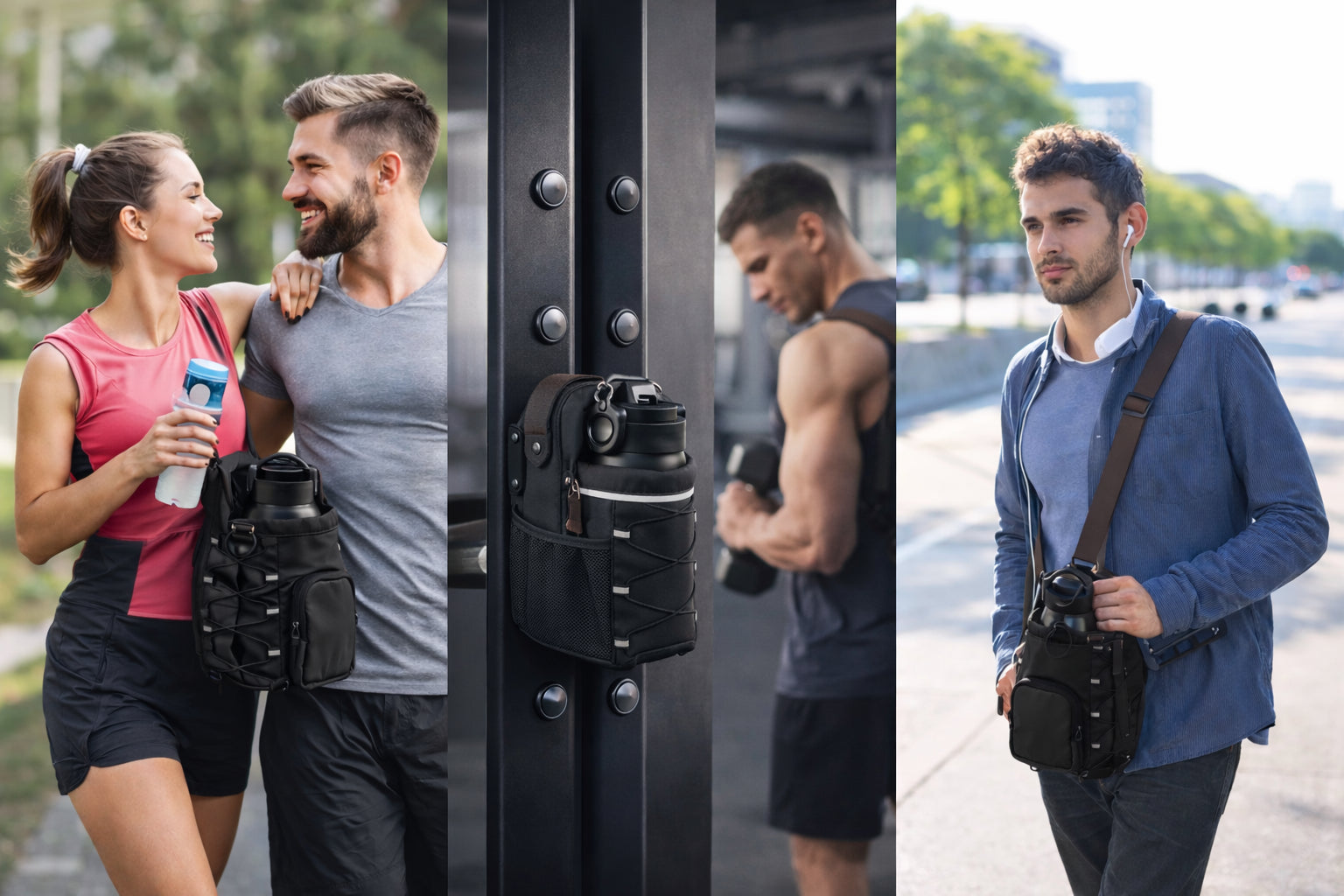 Magnetic Gym Bag with Bottle Holder